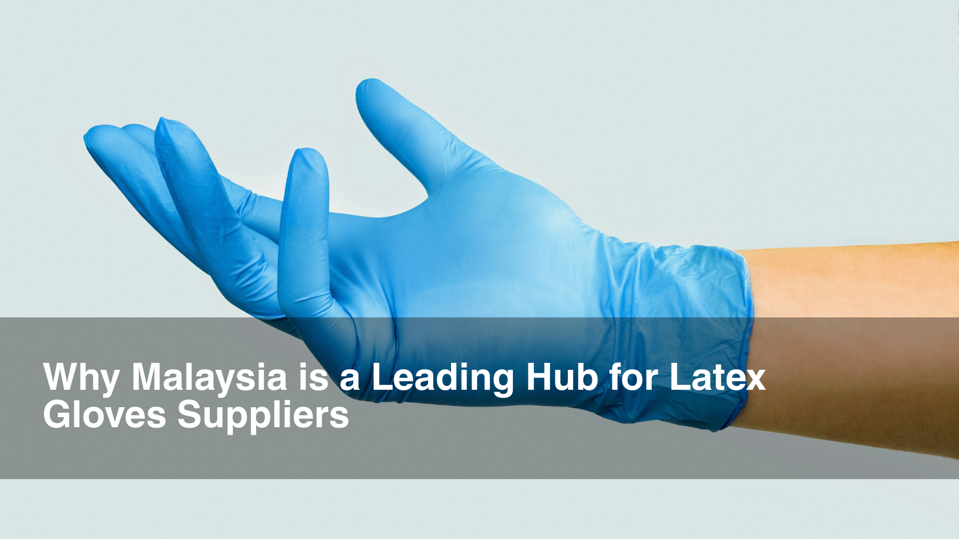 Man wearing blue industrial gloves in Malaysia