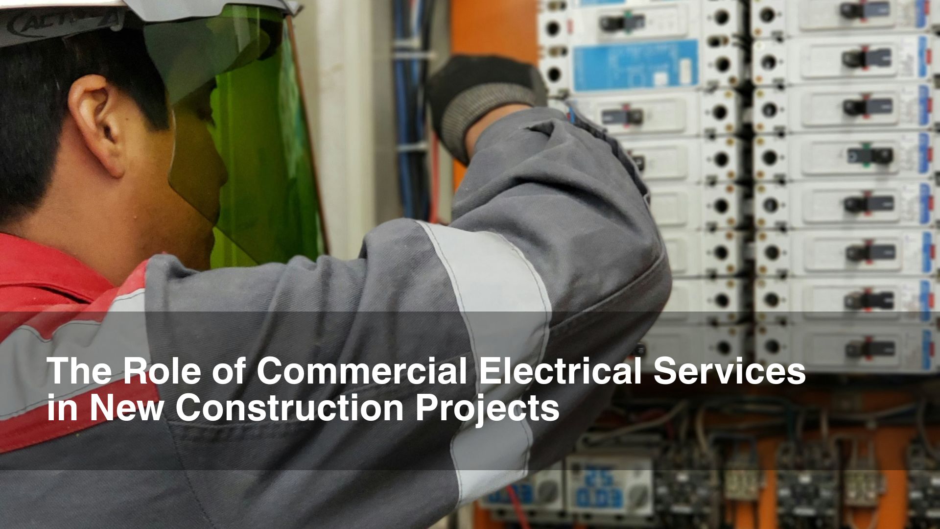 man fixes electrical services